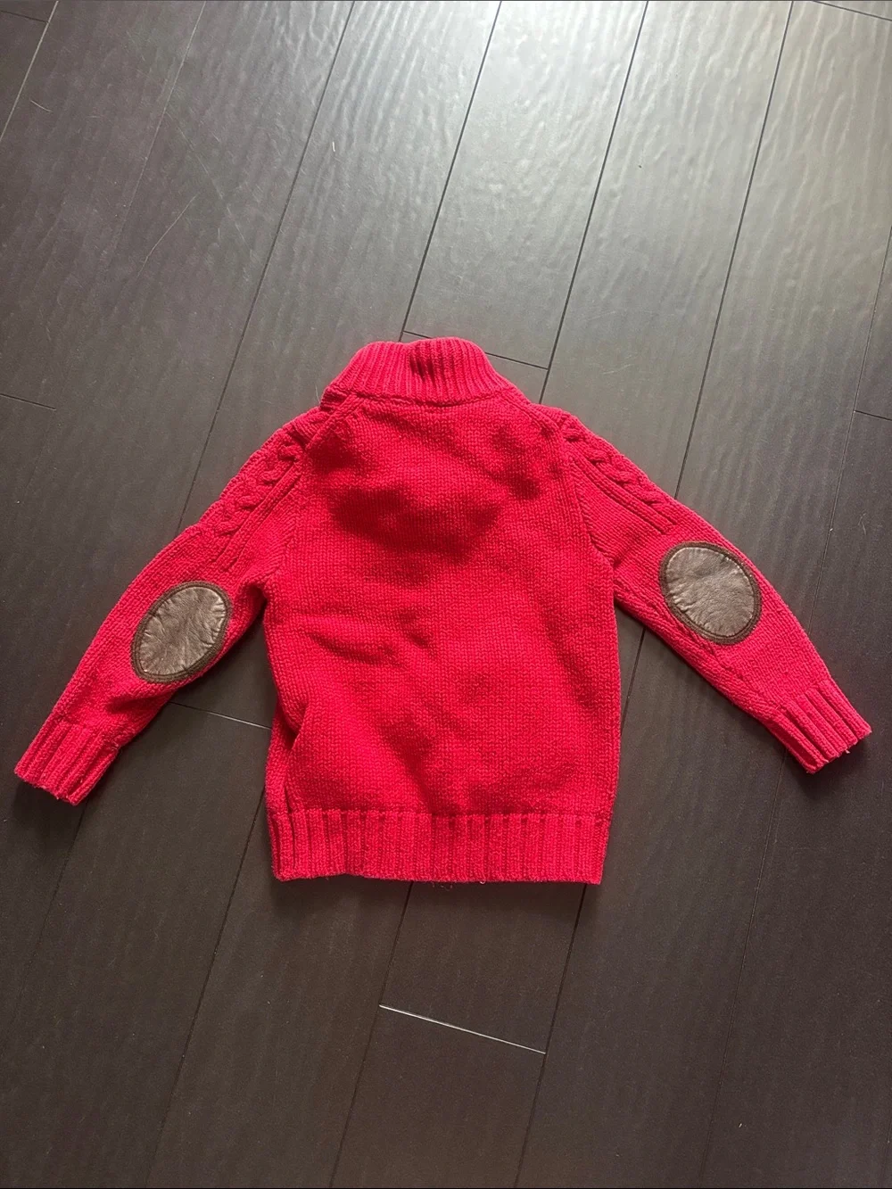 GAP Red Cable Knit Mock Neck Sweater